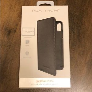 Leather Folio Wallet for iPhone X/Xs